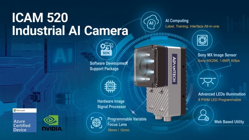 Advantech ra mắt sản phẩm Camera AI công nghiệp ICAM-520